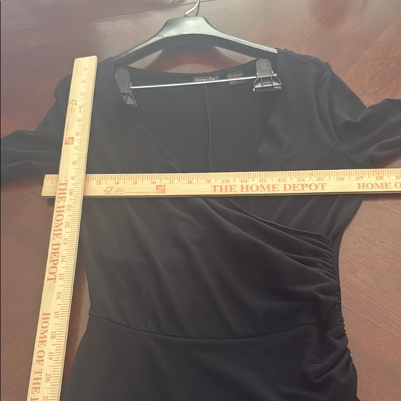 Shape FX figure showing Black Long Sleeve V-Neck goth vampire witchy whimsy Gown - Picture 9 of 10